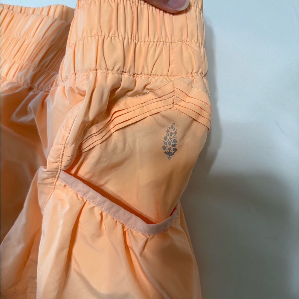 Vibrant Peach Athletic Shorts for Women - Picture 3 of 5